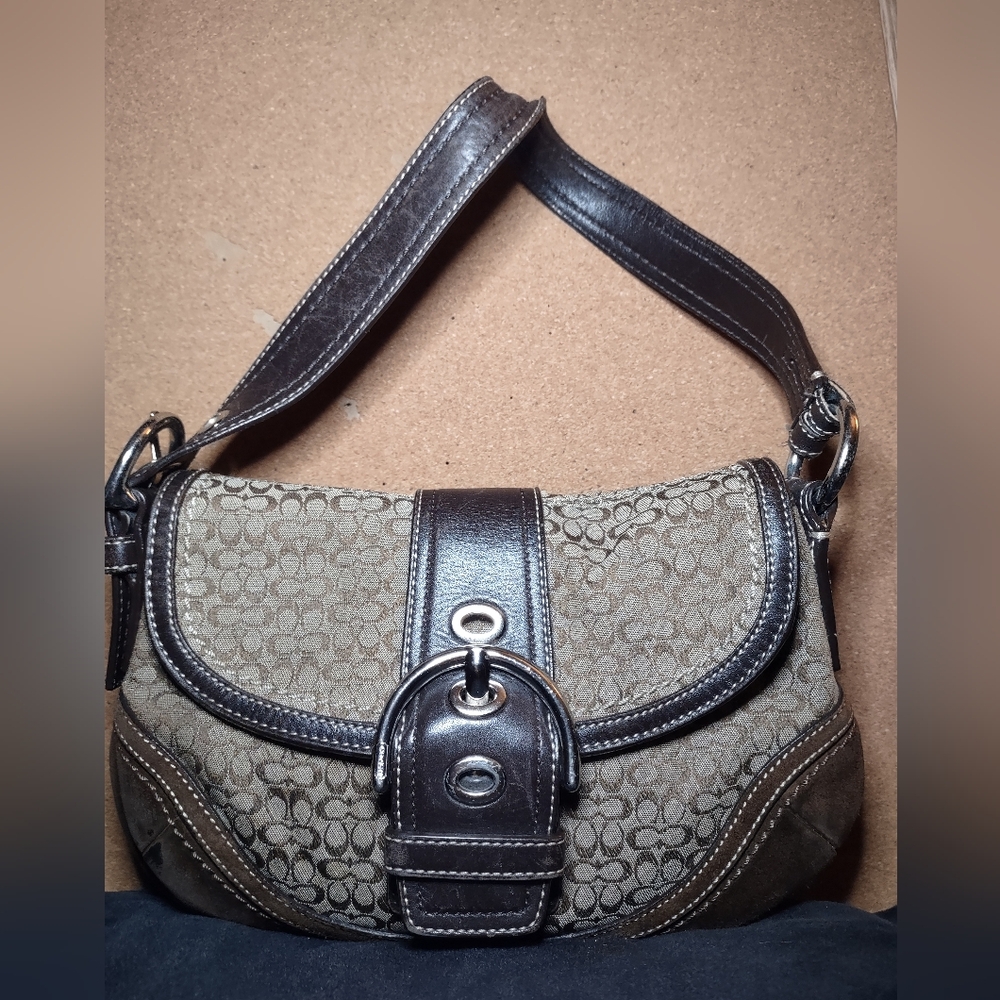 Coach Fabric and leather purse Very Good used condition